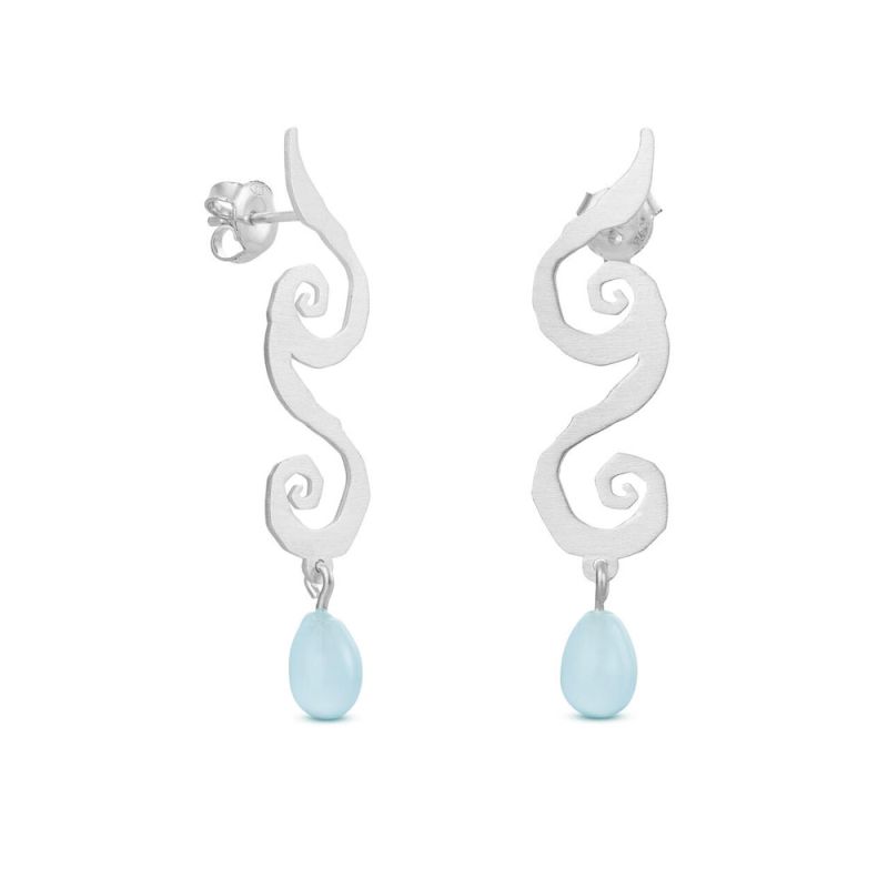 PENDIENTES PLATA MAR AZUL DE JOIDART